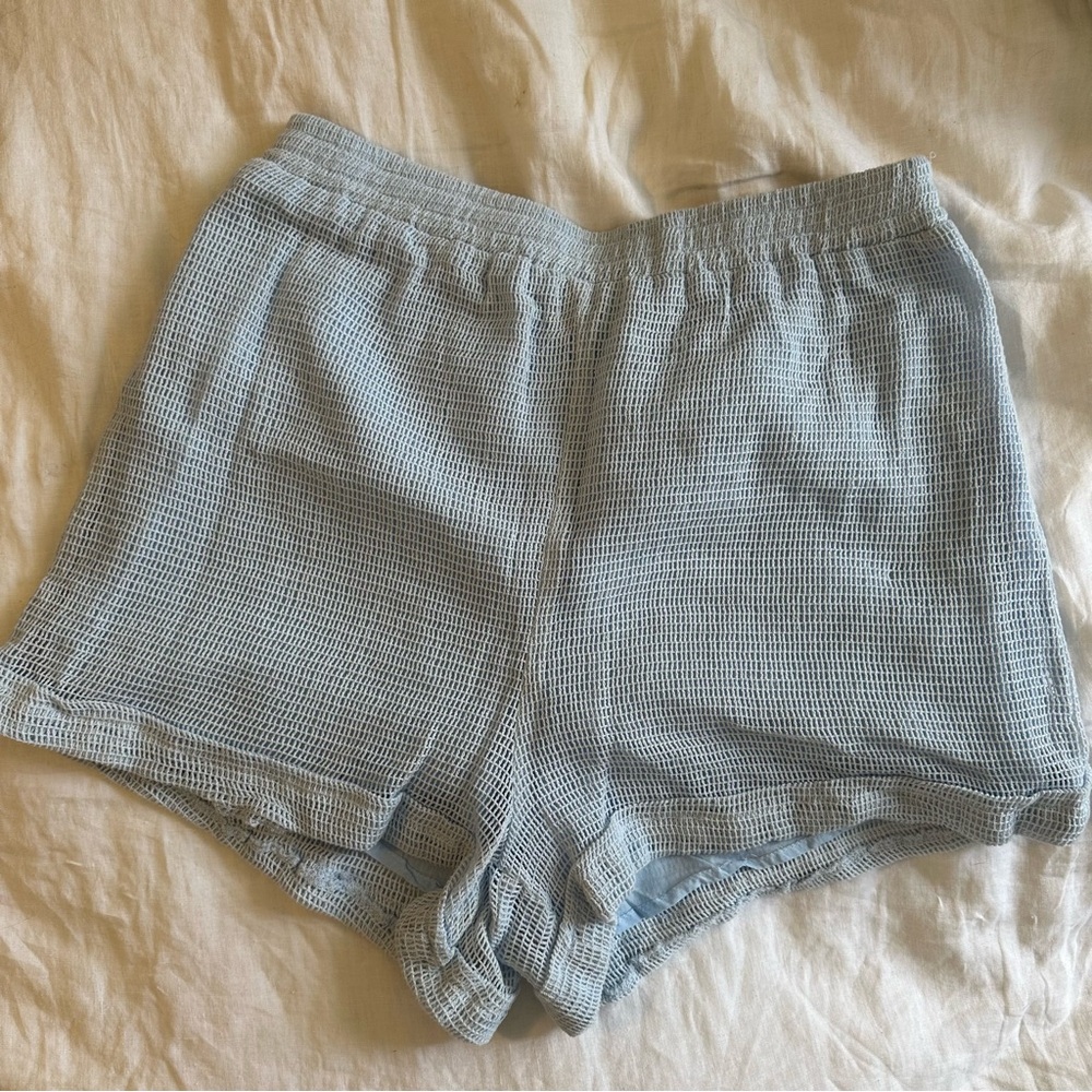 NWOT HYFVE Pale Blue Waffle Lounge Shorts